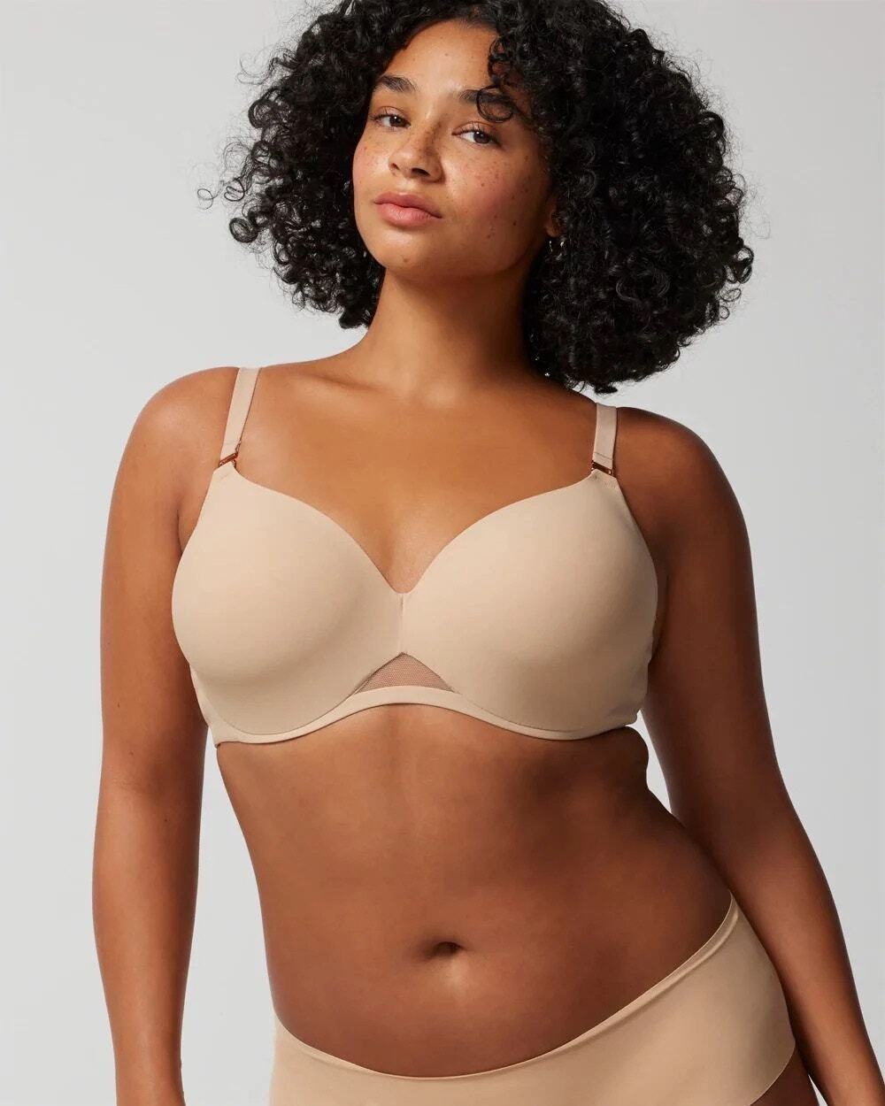 Soma Beige Nude Tan Bodify Perfect Coverage Underwire 3 Prong Bra Size 34H